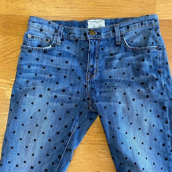 Current/Elliott The Fling Polka Dot Granola Boyfriend Coastal Jea… - Picture 4 of 8